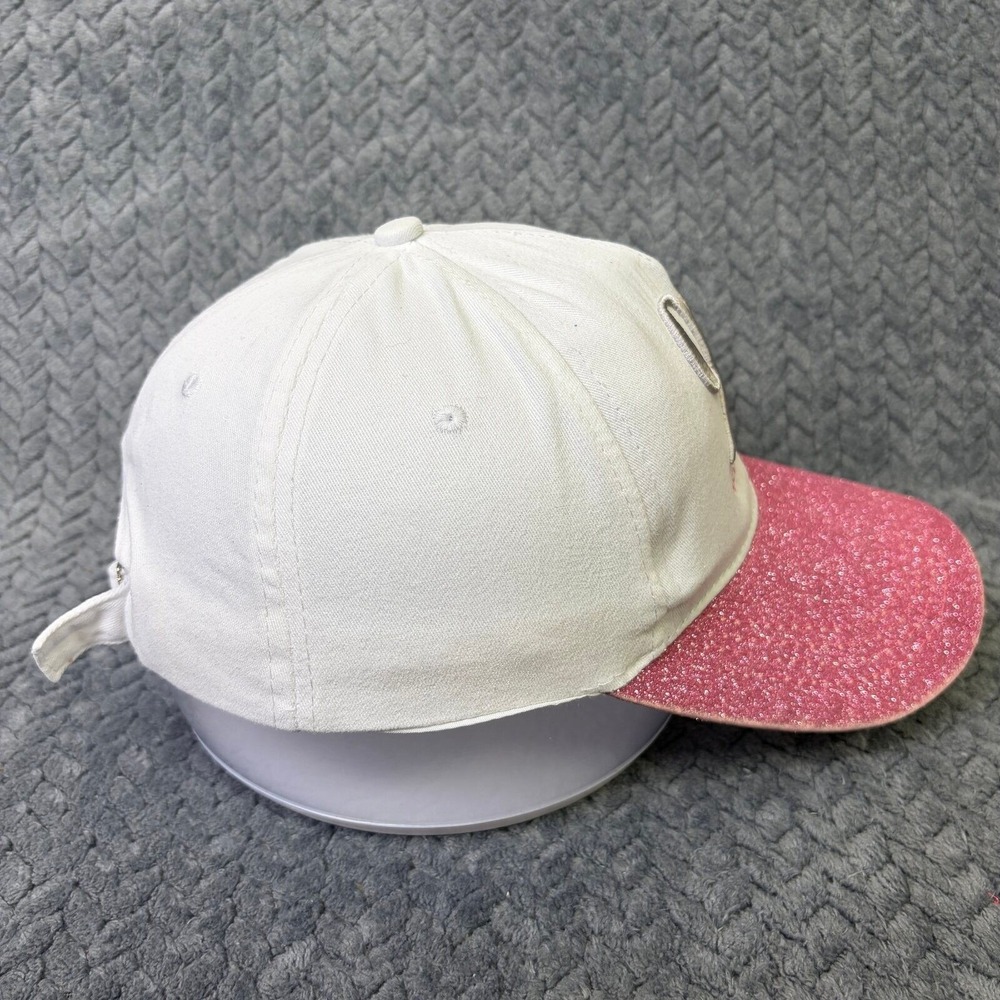 90 Never Looked So Good Birthday Hat White Pink Glitter Brim Baseball Cap - Picture 3 of 8